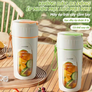 Máy Xay Cầm Tay Mini JUICER 340ml,10 Lưỡi Dao Xay Đá Ép Nước Hoa Quả Thiết Kế Du Lịch Quà Sinh Nhật_X10