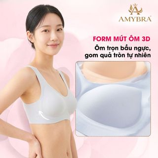 Áo Ngực Nữ Đúc Su Không Gọng – Áo Lót Nữ Chống Lộ Viền Co Giãn Mềm Mịn Thoáng Mát AMYBRA A606