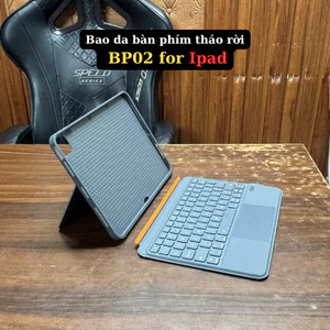BP02 - Bao da bàn phím 2 in 1 dành cho ipad bàn phím có thể tháo rời và đổi màu led phím, bảo vệ toàn diện
