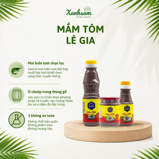 Mắm Tôm Lê Gia 110ml/ 225 ml/ 280ml - Xanhsam Natural & Organic