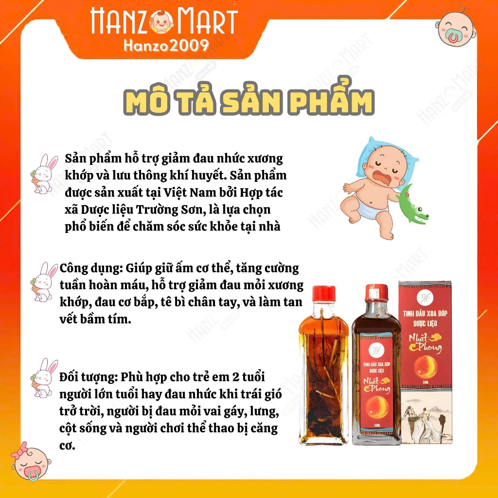 Tinh dầu xoa bóp dược liệu Nhất Phong 50ml giảm đau nhức xương khớp, nhức mỏi cơ bắp, làm ấm cơ thể