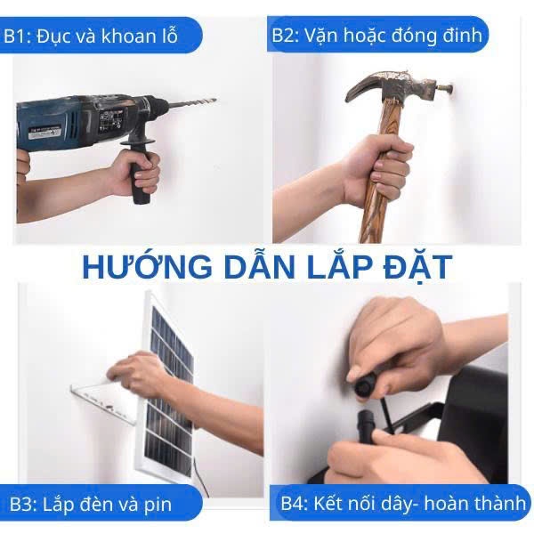 Đèn Pha LED Năng Lượng Mặt Trời Cao Cấp - Đèn Tích Điện Sân Vườn - Chống Nước IP68 - Tự Động Bật Tắt- DP5000