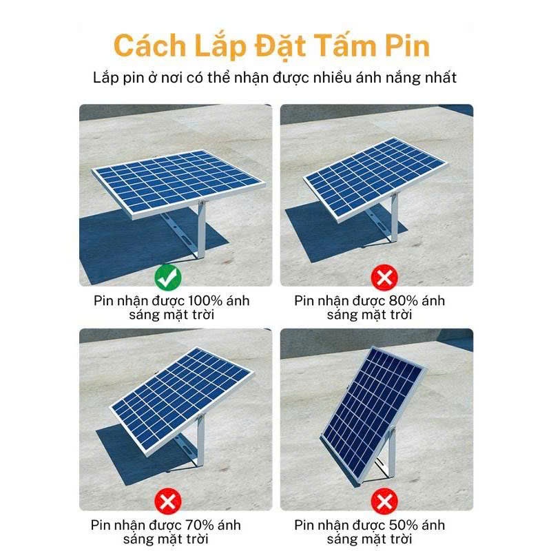 Đèn Pha LED Năng Lượng Mặt Trời Cao Cấp - Đèn Tích Điện Sân Vườn - Chống Nước IP68 - Tự Động Bật Tắt- DP5000