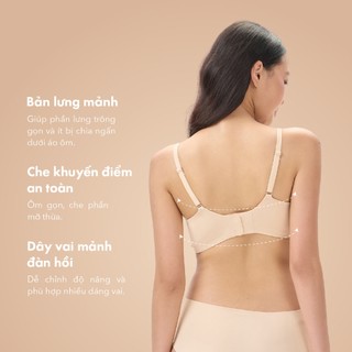 Áo lót bra tàng hình cao su non quai cài êm mềm ONOFF Premium -16UC25A586