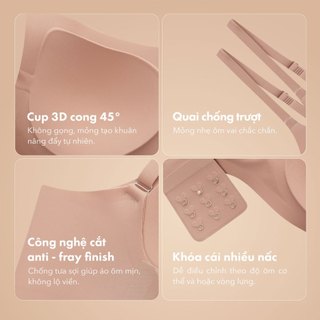 Áo lót bra tàng hình cao su non quai cài êm mềm ONOFF Premium -16UC25A586