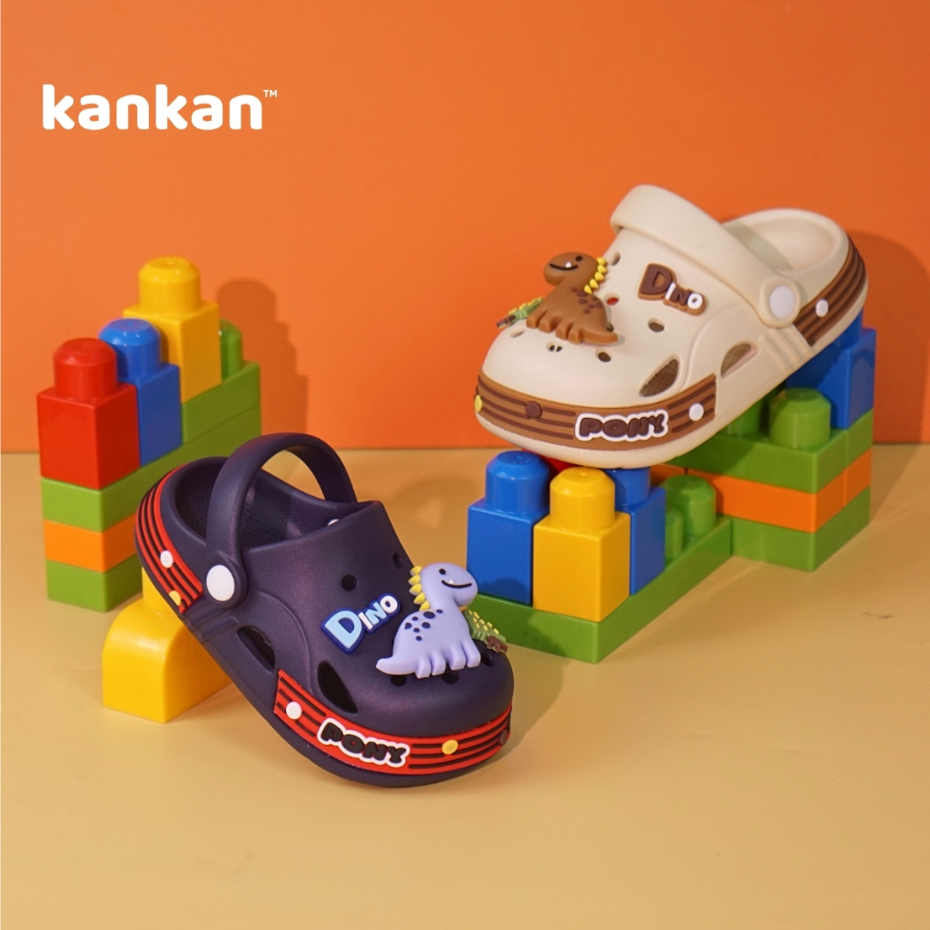 Sục Khủng Long Cho Bé Trai KanKanStore Dép Sục Trẻ Em Quai Hậu Nhẹ Êm Chân KA145