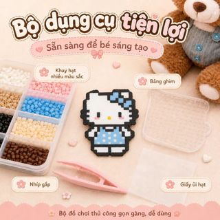 【🎀Bộ đồ chơi】Bộ nguyên liệu DIY thủ công hạt xếp cho trẻ em【Thông minh】Bộ quà tặng | Bên trong gồm hạt màu sắc + dụng cụ