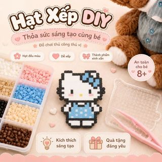 【🎀Bộ đồ chơi】Bộ nguyên liệu DIY thủ công hạt xếp cho trẻ em【Thông minh】Bộ quà tặng | Bên trong gồm hạt màu sắc + dụng cụ