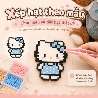 【🎀Bộ đồ chơi】Bộ nguyên liệu DIY thủ công hạt xếp cho trẻ em【Thông minh】Bộ quà tặng | Bên trong gồm hạt màu sắc + dụng cụ