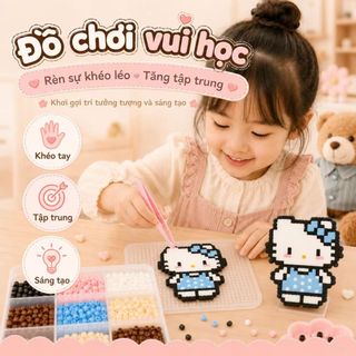 【🎀Bộ đồ chơi】Bộ nguyên liệu DIY thủ công hạt xếp cho trẻ em【Thông minh】Bộ quà tặng | Bên trong gồm hạt màu sắc + dụng cụ
