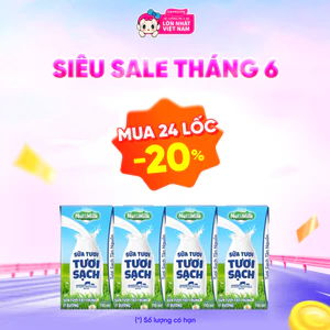 Sữa tươi sạch tiệt trùng Nutimilk, ít đường, 110ml (lốc 4 hộp)