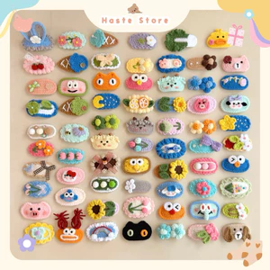 Kẹp Tóc Len Nhung Post 2 Kẹp Mái Hình Thú Hình Hoa Tổng Hợp Dễ Thương Handmade Quà Tặng Bạn Nữ Bé Gái