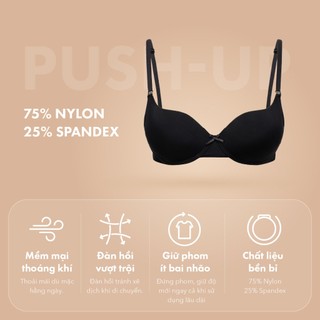 Áo ngực T-shirt Bra có gọng Push-up nhẹ mềm mại co giãn nâng khuân ONOFF -16UF25A453