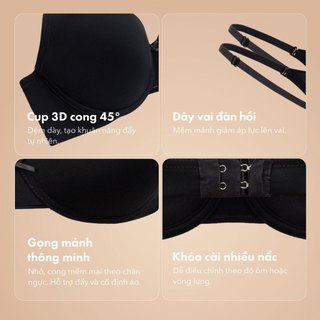 Áo ngực T-shirt Bra có gọng Push-up nhẹ mềm mại co giãn nâng khuân ONOFF -16UF25A453