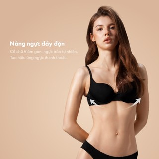 Áo ngực T-shirt Bra có gọng Push-up nhẹ mềm mại co giãn nâng khuân ONOFF -16UF25A453