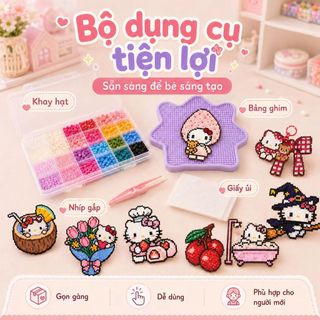 【🎁Bộ đồ chơi】Bộ hạt xếp sáng tạo DIY cho trẻ em【Mẫu mới thông minh】 | Gồm hạt các màu + dụng cụ + bảng xếp hạt