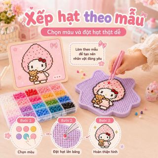 【🎁Bộ đồ chơi】Bộ hạt xếp sáng tạo DIY cho trẻ em【Mẫu mới thông minh】 | Gồm hạt các màu + dụng cụ + bảng xếp hạt