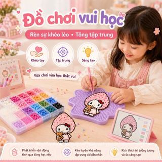 【🎁Bộ đồ chơi】Bộ hạt xếp sáng tạo DIY cho trẻ em【Mẫu mới thông minh】 | Gồm hạt các màu + dụng cụ + bảng xếp hạt