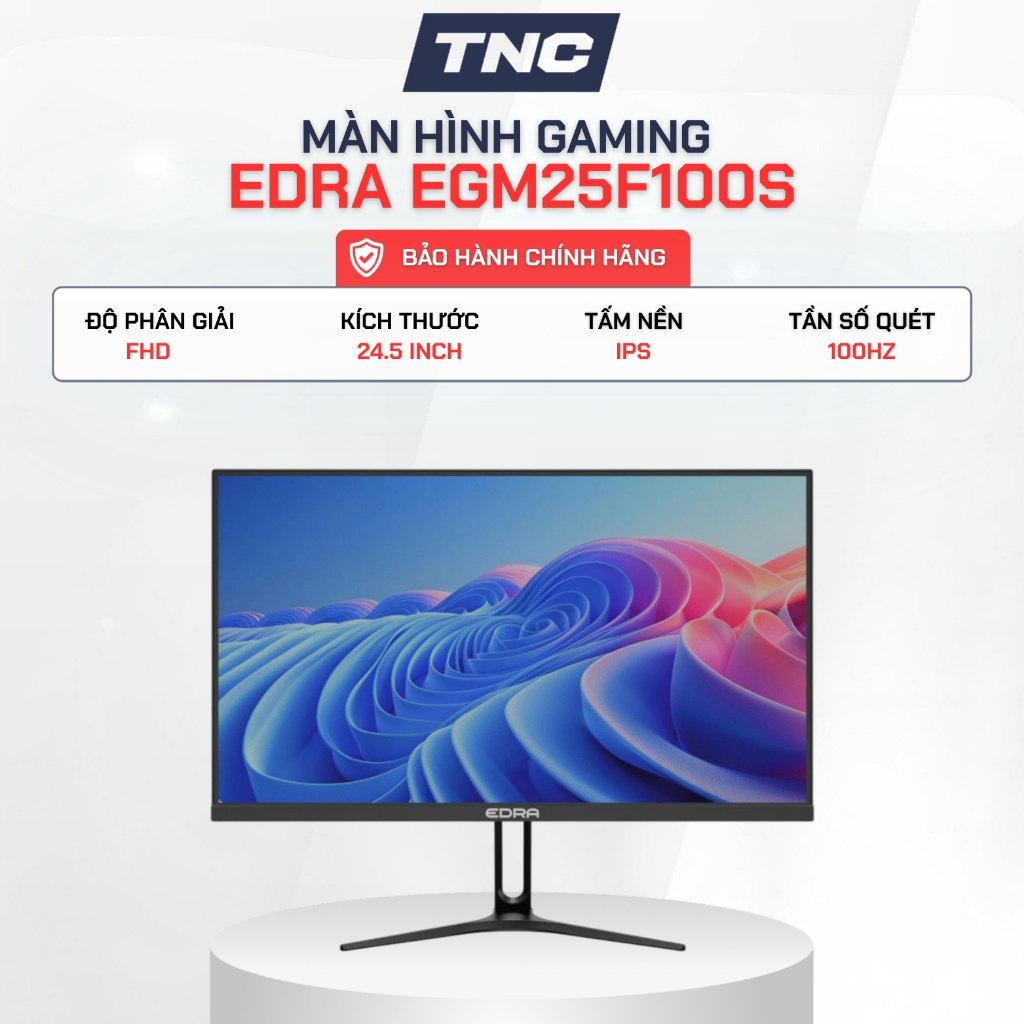 Màn Hình Gaming EDRA EGM25F100S 24.5 Inch/ IPS/ FHD/ 100Hz/ 1ms - Bảo Hành 24 Tháng - TNC STORE