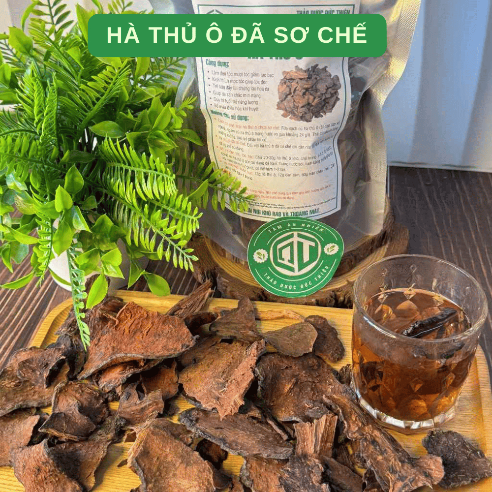 500g, 1kg Hà Thủ Ô Loại 1 Đức Thiện (Khô, Sạch, Thơm) - Giảm Tóc Bạc, Kích Thích Mọc Tóc, Bổ Máu