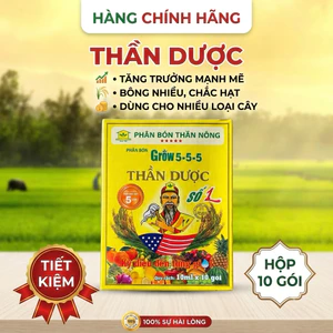 Phân bón lá đậm đặc Thần Dược số 1 Grow 5-5-5 Ba Lá Xanh, Tăng trưởng mạnh mẽ, bông nhiều, hạt sáng