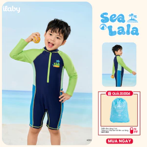 Đồ bơi bé trai ILABY HCM đồ bơi liền thân chống nắng chất liệu thun lạnh cao cấp size 10-43kg [4010]