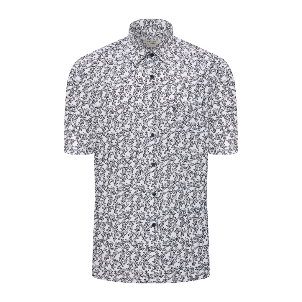 Áo sơ mi ngắn tay vạt ngang VIETTIEN SMART CASUAL vải Bamboo form REGULAR VT00000661