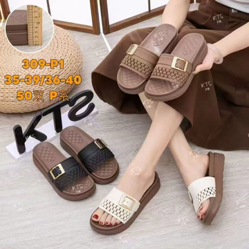 Dép quai ngang nữ lưới khoá xinh hàng cao su êm chân đế 5 phân - Dép nữ thời trang