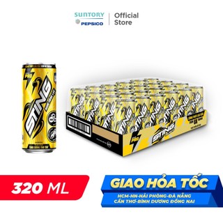 [SALE 15.7] Thùng 24 Lon Nước Tăng Lực Sting Vàng (320ml/lon)