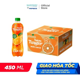 [SALE 15.7] Thùng 24 Chai Nước Trái Cây Twister Cam (450ml/chai)