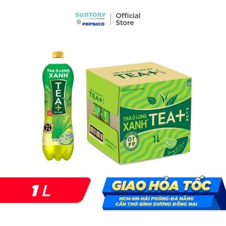 [SALE 15.7] Thùng 12 Chai Trà Ô Long Xanh Tea+ (1L/chai)