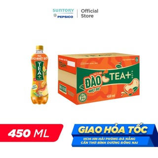 [SALE 15.7] Thùng 24 Chai Trà Ô Long Tea+ Đào Trái Cây Nhiệt Đới (450ml/chai)