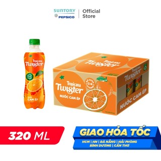 [SALE 15.7] Thùng 24 Chai Nước Trái Cây Twister Cam (320ml /chai)