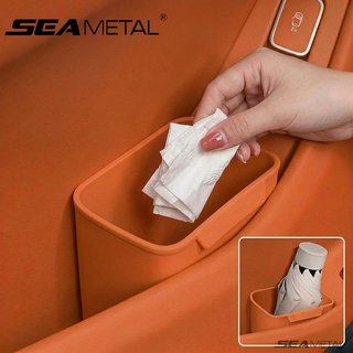 SEAMETAL Thùng Rác Cửa Ô Tô Silicon Mềm Đa Năng Hộp Lưu Trữ Nội Thất Xe Chống Nước Dễ Tháo Rửa