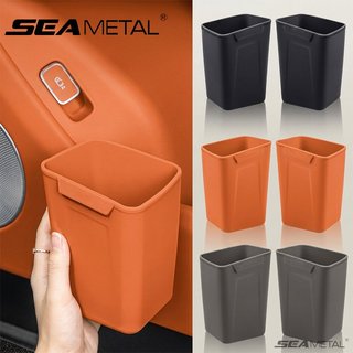 SEAMETAL Thùng Rác Cửa Ô Tô Silicon Mềm Đa Năng Hộp Lưu Trữ Nội Thất Xe Chống Nước Dễ Tháo Rửa