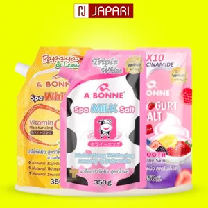 Muối Tắm Sữa Bò Tẩy Tế Bào Chết Body ABonne - Tẩy Da Chết Muối Bò A Bone Chính Hãng Gói 350g Japari