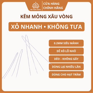 Kẽm Xâu Vòng Mỏng 0.2mm Xỏ Hạt Trầm Hương, Hạt Đá Handmade (Giá 1 Kẽm) - Mộc Trầm Hương MTH