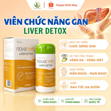 Viên Uống Tăng Cường Chức Năng Gan Liver Detox - Hỗ Trợ Cải Thiện Tình Trạng Vàng Da, Chức Năng Gan Kém (Lọ 45 Viên)
