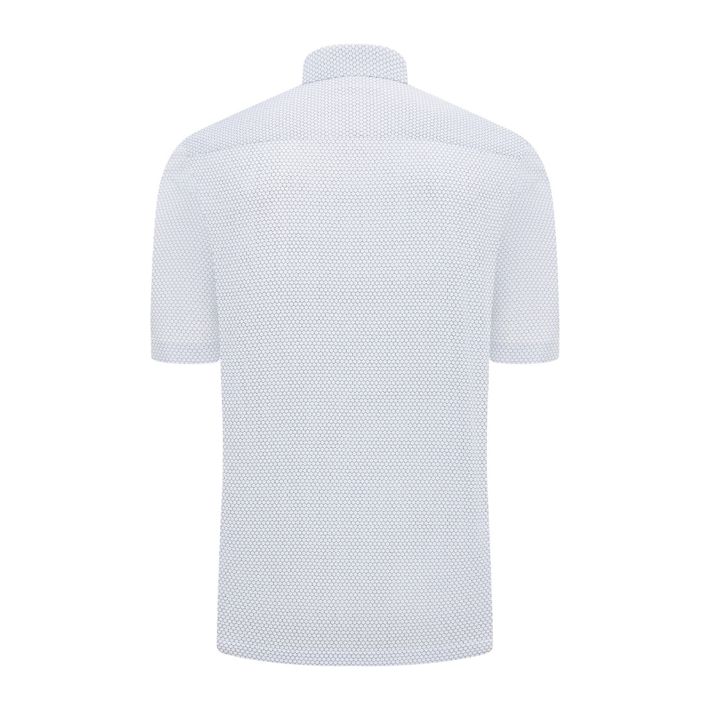 Áo sơ mi ngắn tay vạt ngang VIETTIEN SMART CASUAL vải Hoa hồng form REGULAR VT00000665
