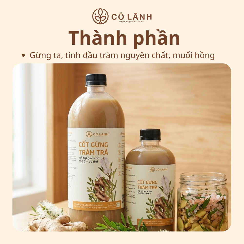 (HOT) 500ml Nước Cốt Gừng Tràm (Không bã) Ngâm Chân, Tắm Bé - Giữ Ấm, Phòng Ho, Lưu Thông Khí Huyết