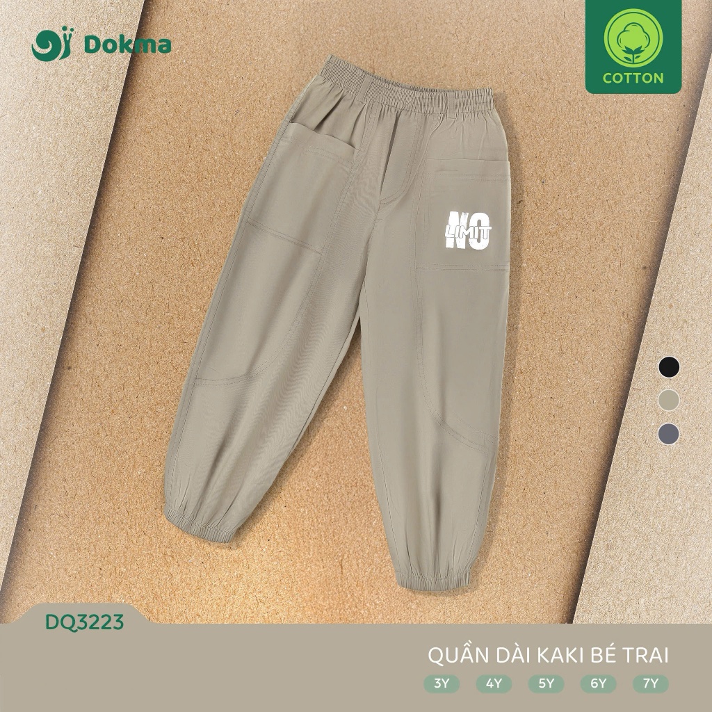(12-21kg) Quần Dài Kaki Túi Hộp Dokma Mềm Mại Bé Trai DQ2447 DQ3223