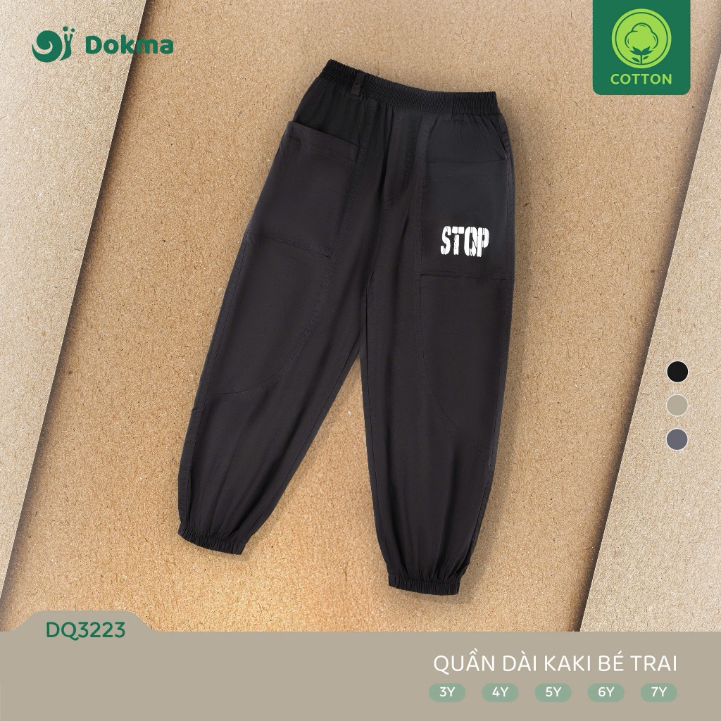(12-21kg) Quần Dài Kaki Túi Hộp Dokma Mềm Mại Bé Trai DQ2447 DQ3223