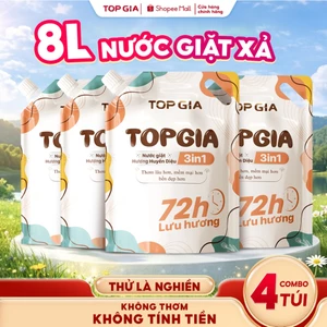 Nước Giặt Xả Đa Sắc TOPGIA Hương Huyền Diệu Dung Tích 2L Đánh Tan Vết Bẩn, Lưu Hương 72H