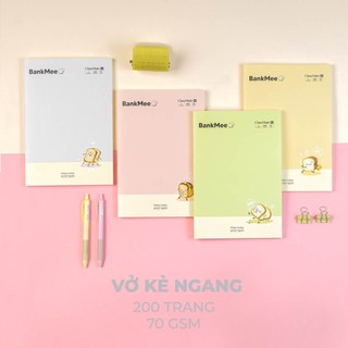 [TẶNG 2 BÚT] Vở Kẻ Ngang 80/120/200 Trang Bank Mee CLASSMATE Giấy Chống Lóa Bìa Dày Chống Nước Giấy 70gsm Không Lem