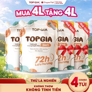 Nước Giặt Xả TopGia 3in1 Hương Huyền Diệu An Toàn Dịu Nhẹ, Lưu Hương 72H, Túi 2L