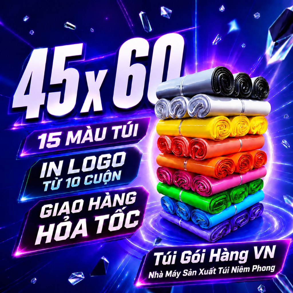[1 Cuộn] Túi Niêm Phong 45×60 Đóng Balo,Chăn – Giao Hỏa Tốc, Giá Đã Bao Gồm VAT – Túi Gói Hàng VN