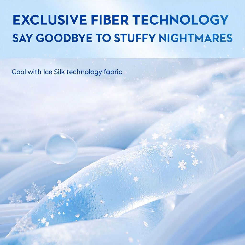 (Global) Chăn mùa hè mát lạnh Vua Nệm Goodnight Icesilk, Mền cotton lạnh 2mx2m2 thoáng khí mềm mịn