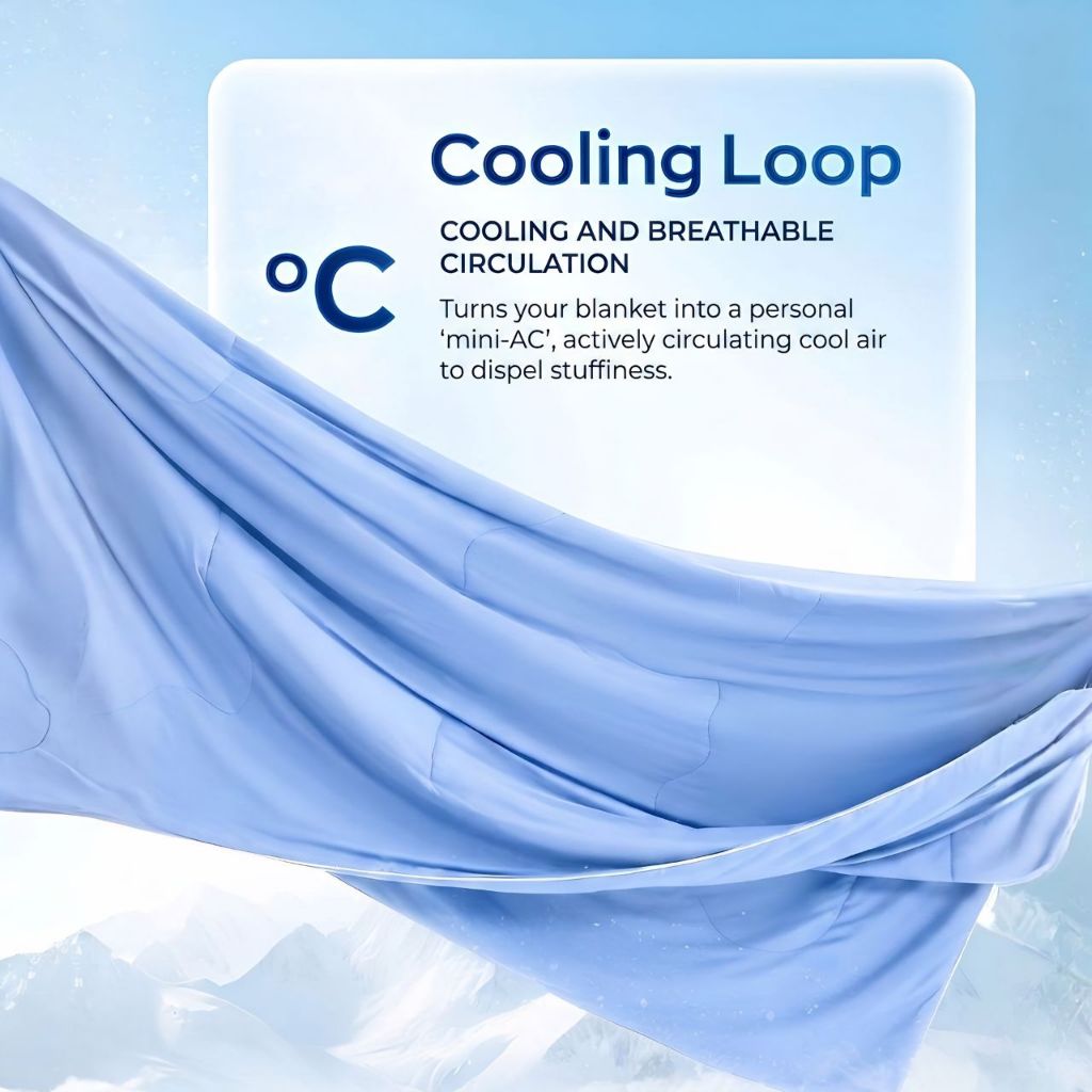 (Global) Chăn mùa hè mát lạnh Vua Nệm Goodnight Icesilk, Mền cotton lạnh 2mx2m2 thoáng khí mềm mịn