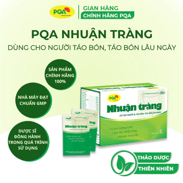 Nhuận Tràng PQA dùng người bị táo bón, táo bón lâu ngày, đại tiện khó khắn, có dạng siro và cốm