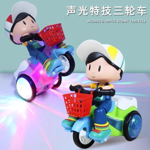 xe đồ chơi ba bánh bốc đầu xoay 360 độ cho bé